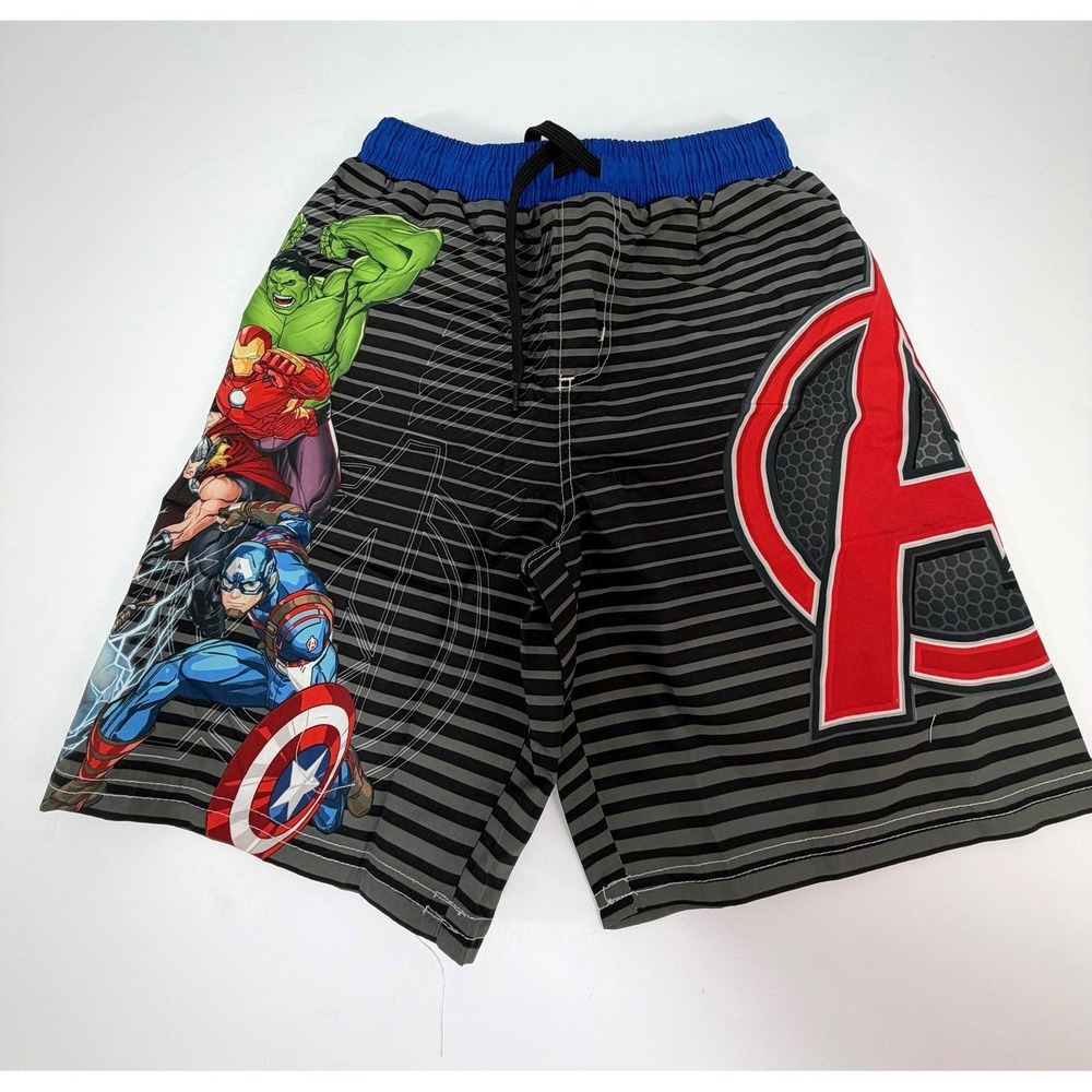 Marvel Avengers Boys Swim Trunk Size 7 New With Tags NWT UV Protection Graphic
